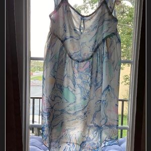 Waterfall design sleeveless/cold shoulder blouse